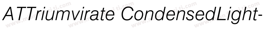 ATTriumvirate CondensedLight字体转换
